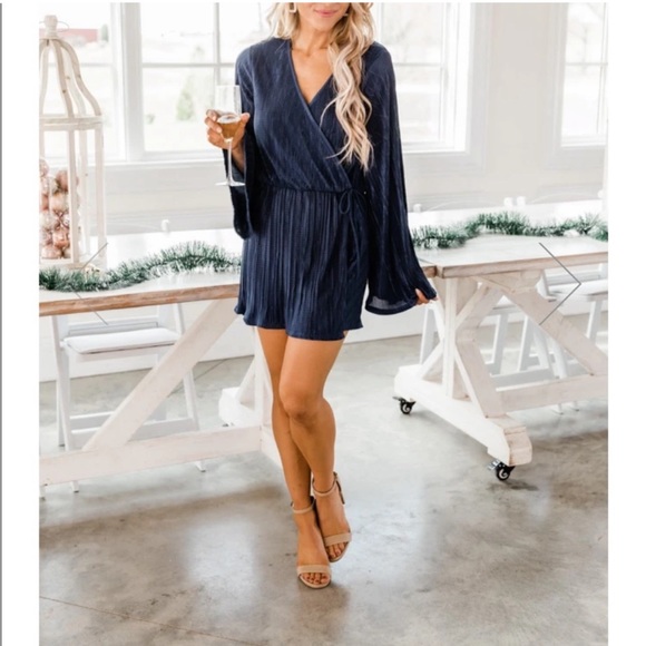 Pink Lily Dresses & Skirts - Navy Romper